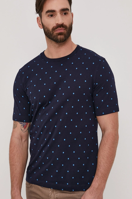 granatowy Scotch & Soda T-shirt Męski