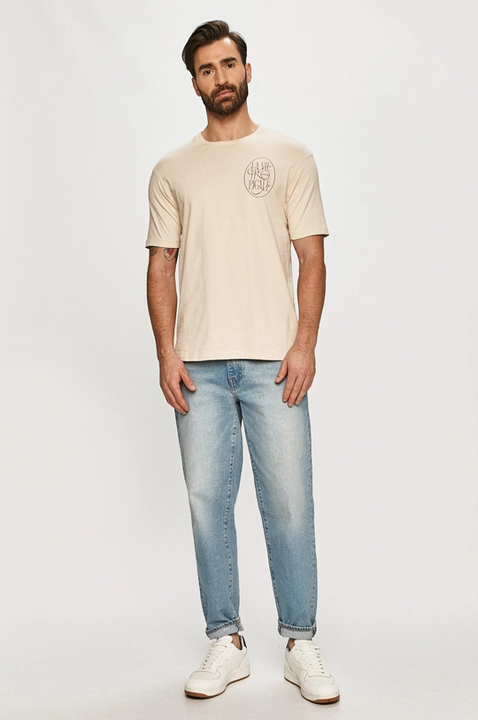 Scotch & Soda - T-shirt beżowy