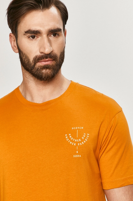 pomarańczowy Scotch & Soda - T-shirt Męski