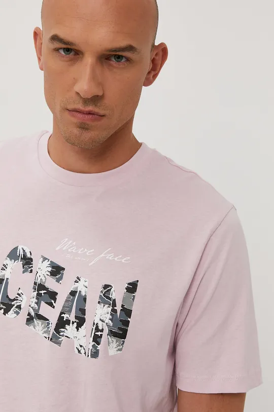 różowy Only & Sons T-shirt