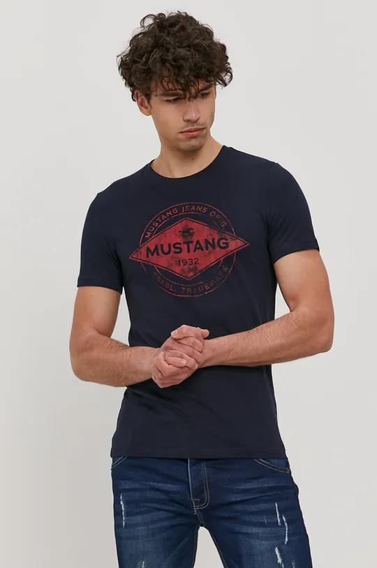 granatowy Mustang T-shirt Męski