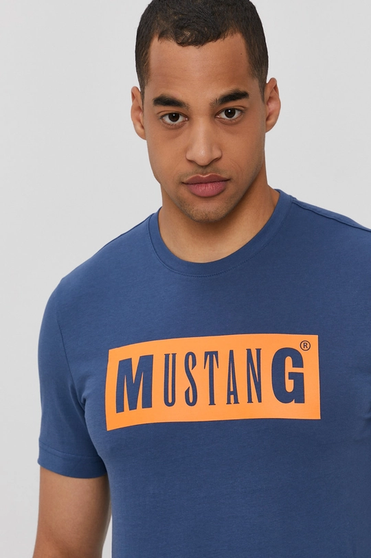 sötétkék Mustang t-shirt