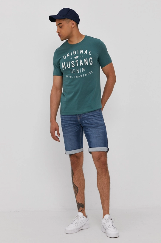 zielony Mustang T-shirt Męski