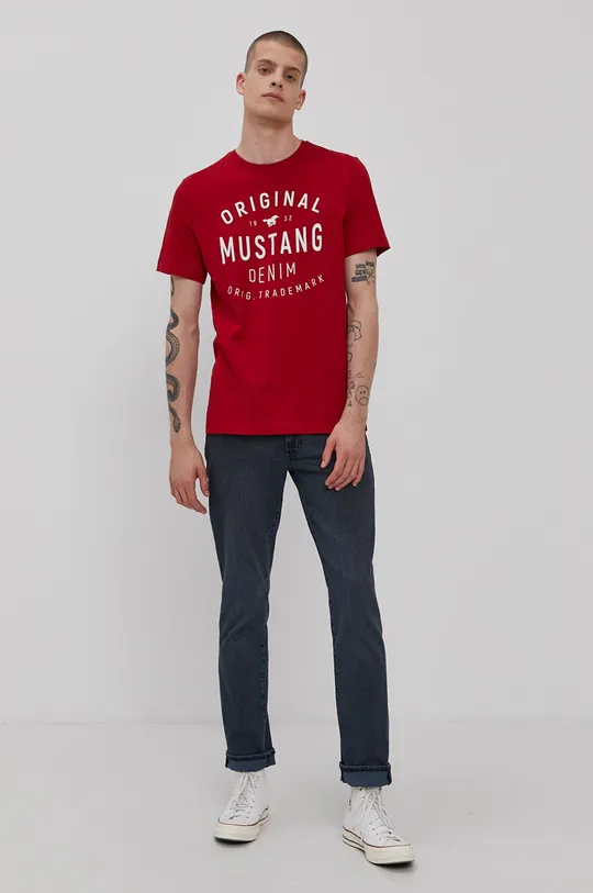 Mustang T-shirt czerwony