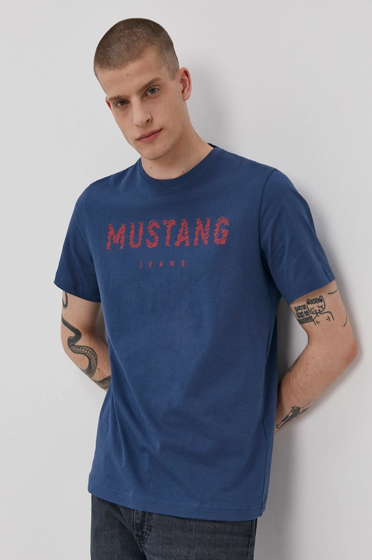 granatowy Mustang T-shirt Męski