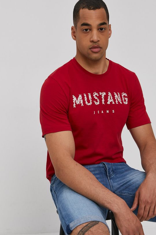 červená Tričko Mustang Pánsky