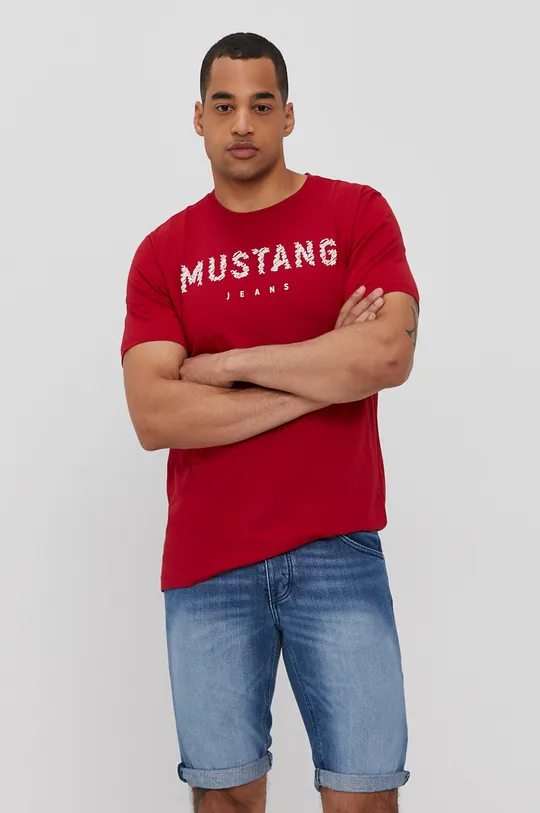 czerwony Mustang T-shirt