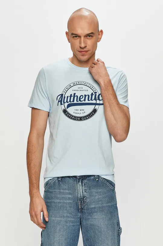niebieski Produkt by Jack & Jones - T-shirt Męski