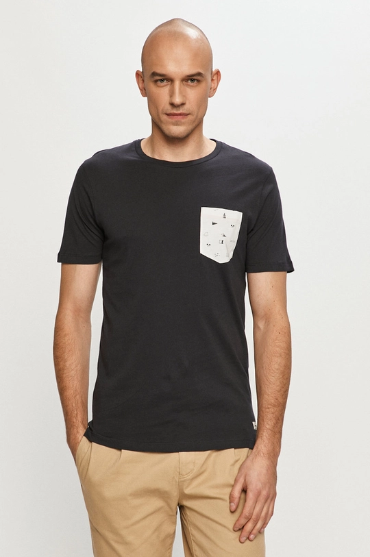 granatowy Produkt by Jack & Jones - T-shirt Męski