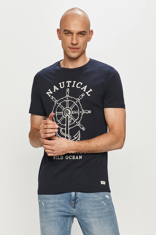 granatowy Produkt by Jack & Jones - T-shirt Męski