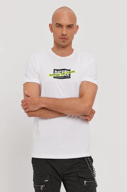 fehér Diesel - T-shirt Férfi