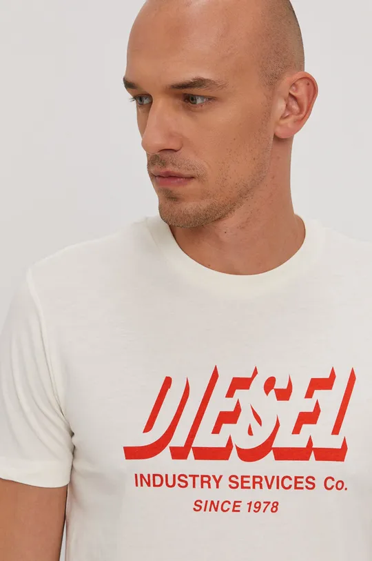 beżowy Diesel T-shirt Męski