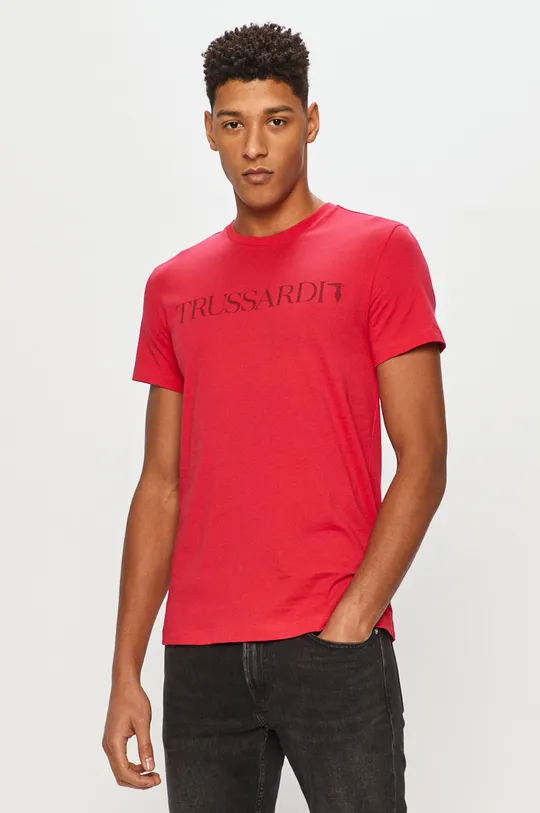 różowy Trussardi Jeans - T-shirt Męski
