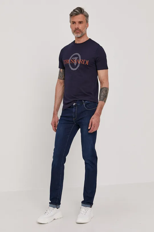 Trussardi Jeans T-shirt granatowy
