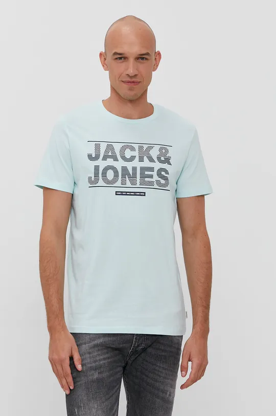turkusowy Jack & Jones T-shirt Męski