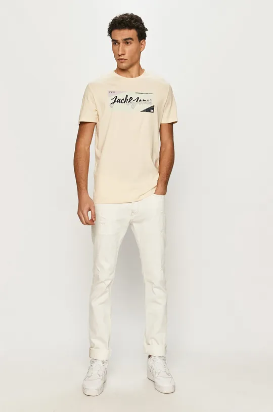 Jack & Jones - T-shirt beżowy