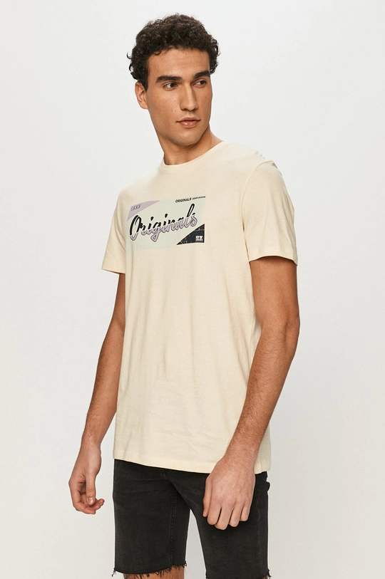 bézs Jack & Jones - T-shirt Férfi