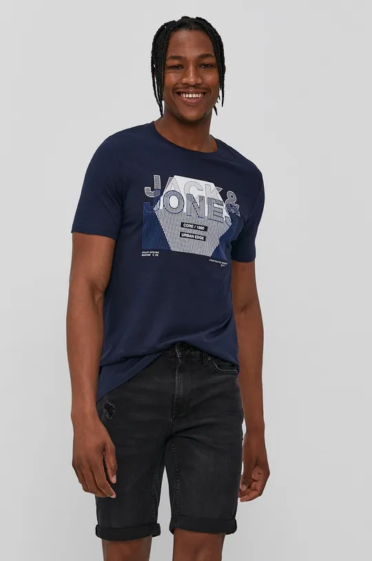 granatowy Jack & Jones T-shirt Męski