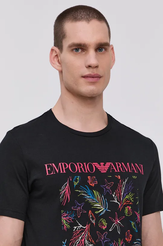 čierna Tričko Emporio Armani Pánsky