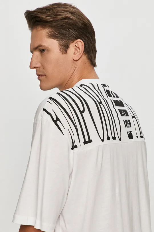 biały Emporio Armani - T-shirt 211839.1P476 Męski