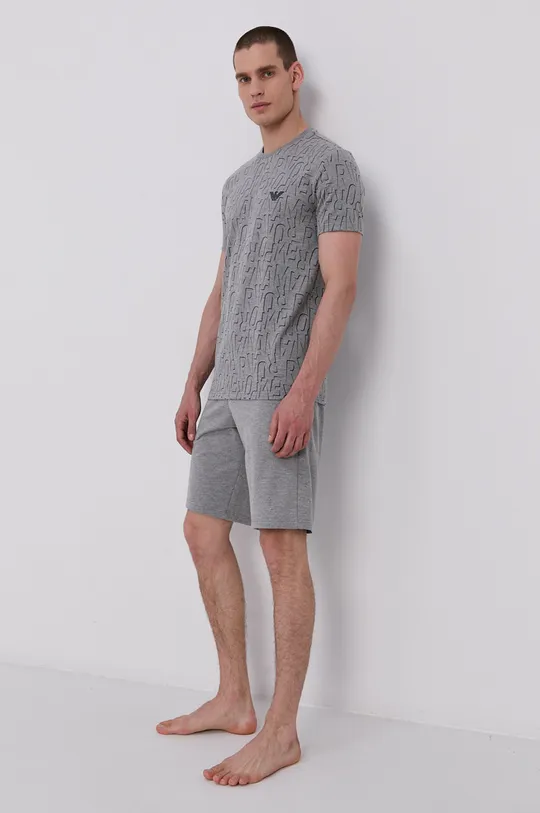 Pyžamové tričko Emporio Armani sivá