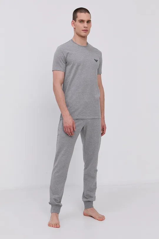 Pyžamové tričko Emporio Armani sivá