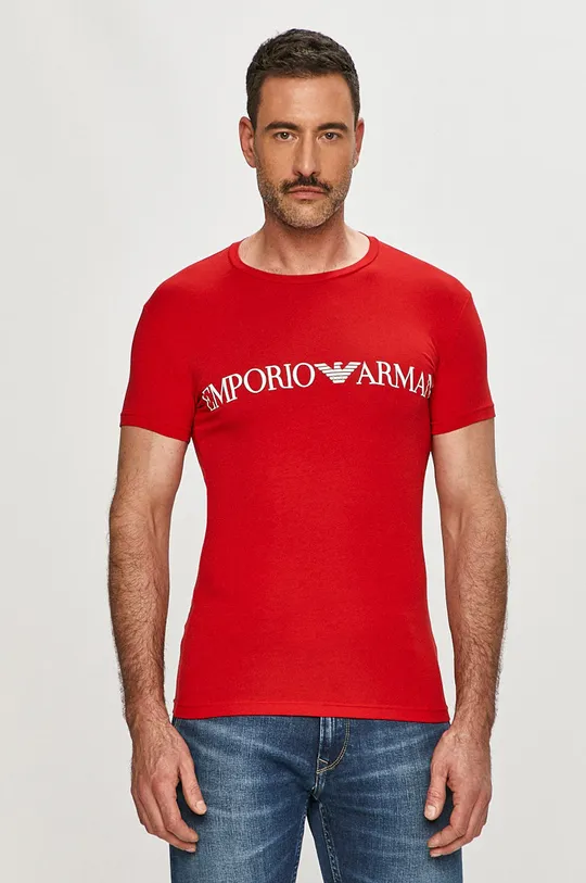 czerwony Emporio Armani - T-shirt 111035.1P516