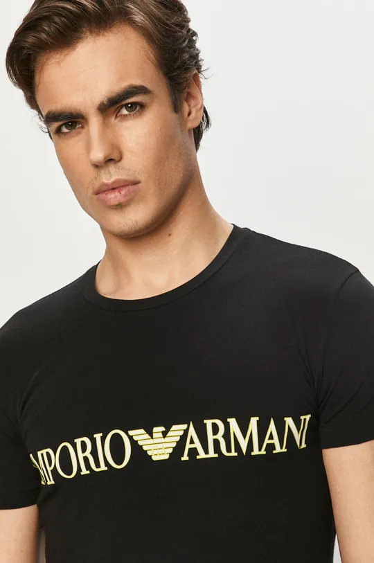 czarny Emporio Armani - T-shirt 111035.1P516