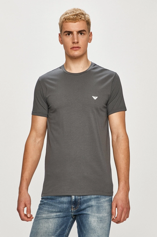 szary Emporio Armani - T-shirt (2-pack) 111267.1P720 Męski