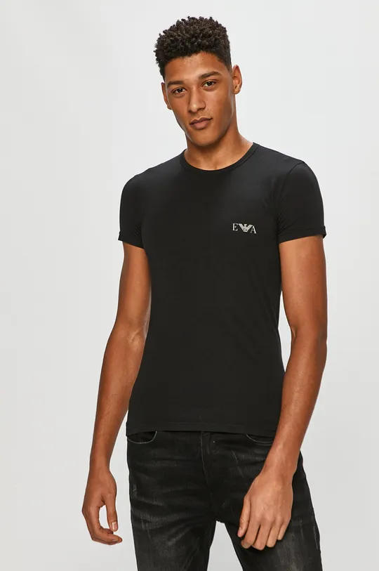 czarny Emporio Armani - T-shirt (2-pack) 111670.1P715