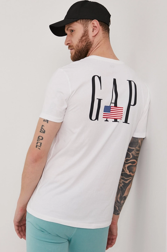 biały GAP T-shirt Męski