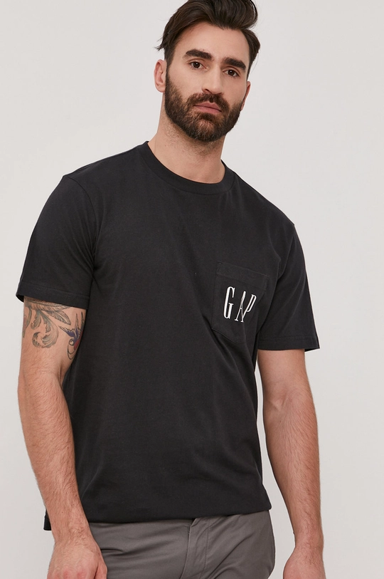 czarny GAP T-shirt Męski