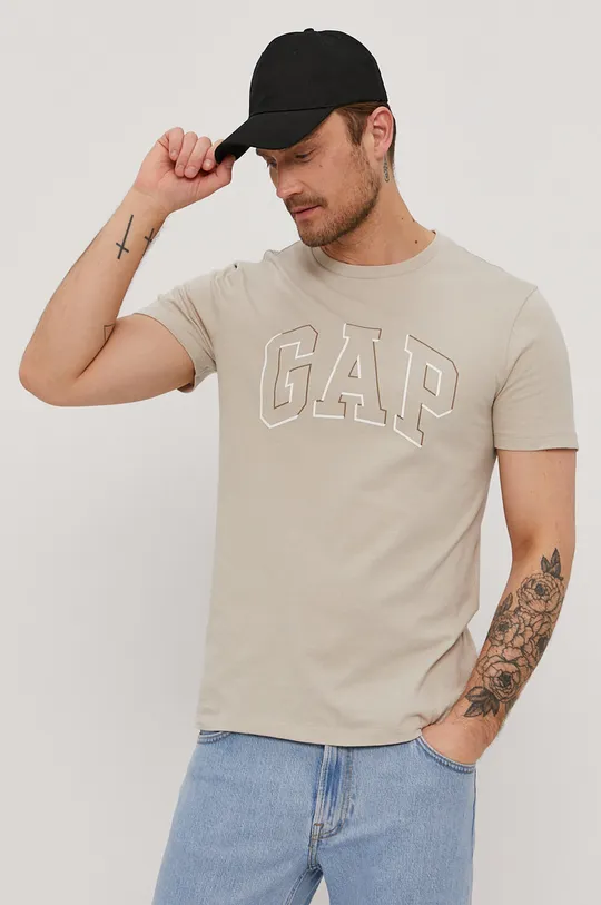 beżowy GAP T-shirt Męski