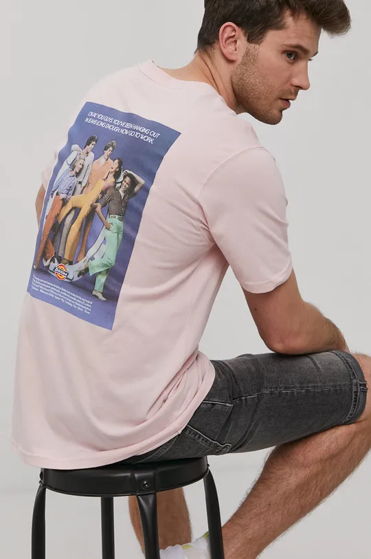 różowy Dickies T-shirt Męski