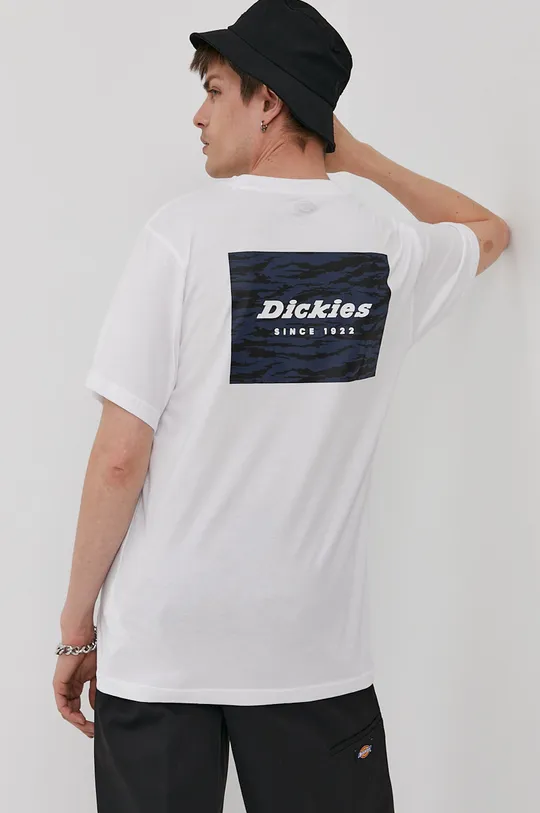 biały Dickies T-shirt Męski