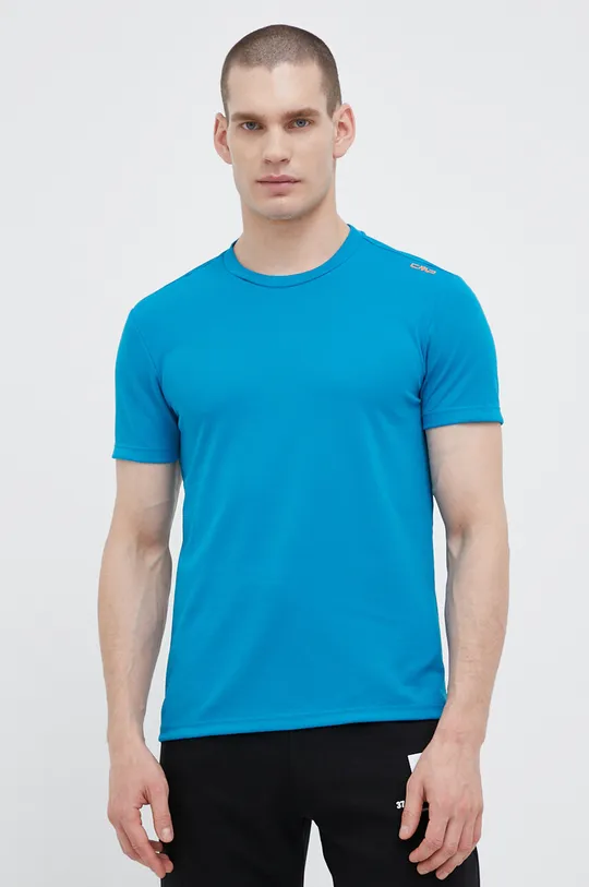 niebieski CMP t-shirt sportowy