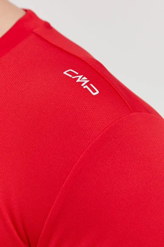 czerwony CMP t-shirt sportowy