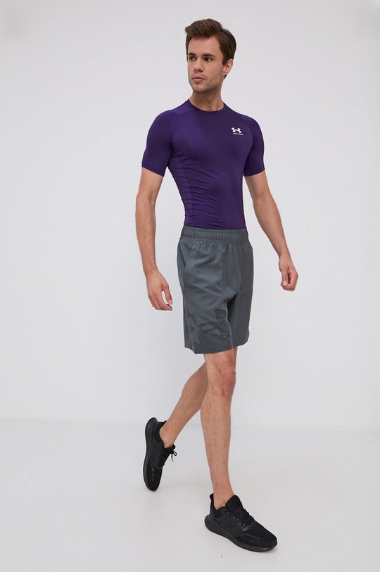 Under Armour t-shirt treningowy fioletowy