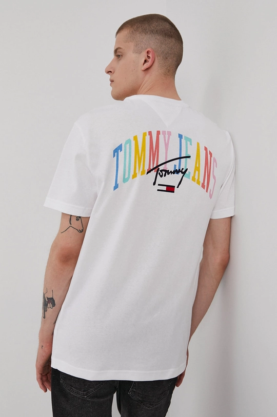 biały Tommy Jeans T-shirt DM0DM11513.4891 Męski