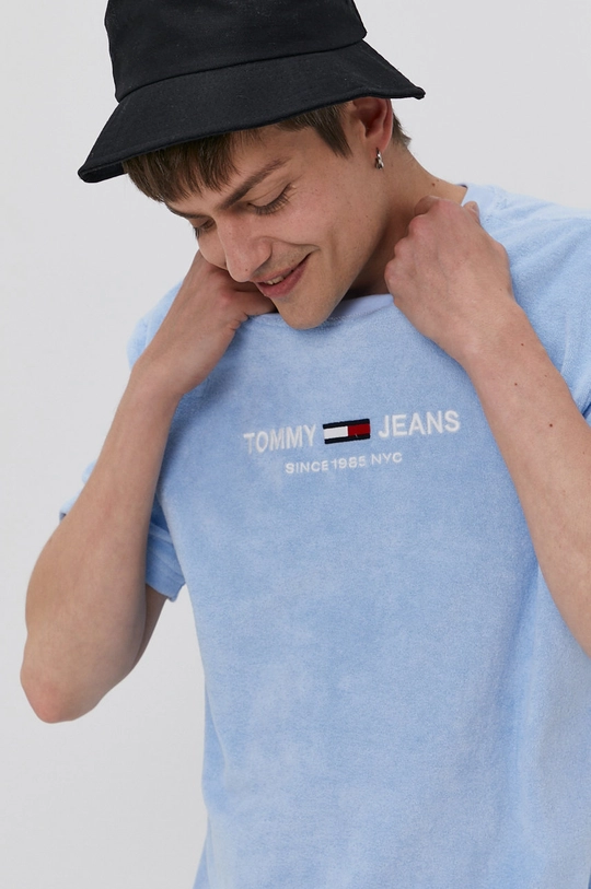 modrá Tričko Tommy Jeans Pánsky