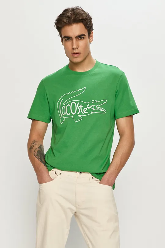 zelená Lacoste - Tričko Pánsky