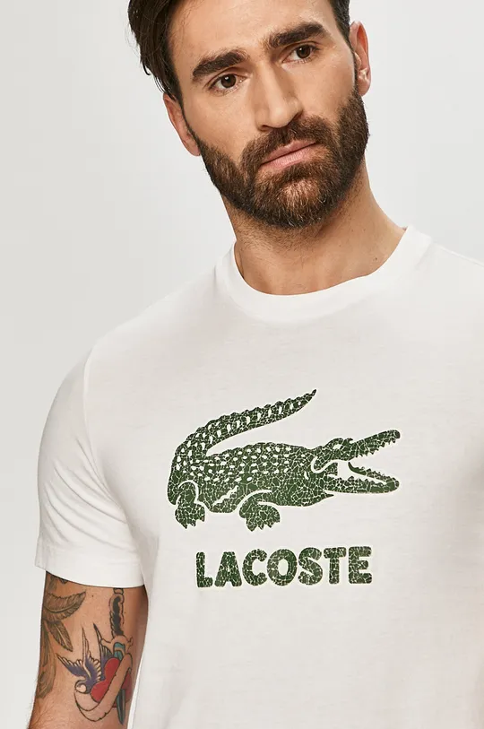 biały Lacoste - T-shirt TH0063