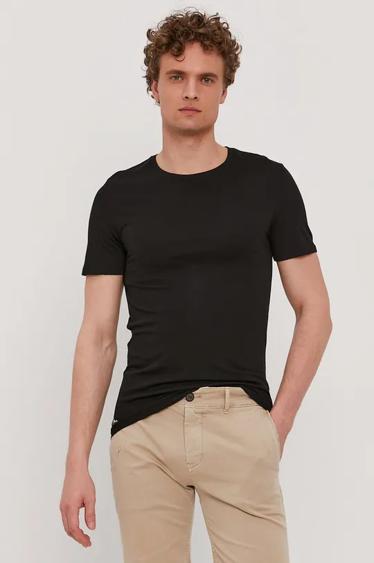 czarny Lacoste - T-shirt (3-pack) TH3321 Męski