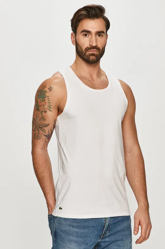 biały Lacoste - T-shirt (2-pack) TH3452 Męski