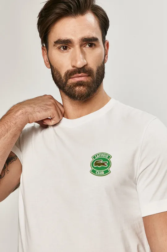 biały Lacoste - T-shirt TH5033 Męski
