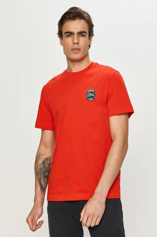 czerwony Lacoste - T-shirt TH5033 Męski