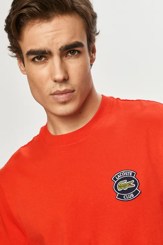 czerwony Lacoste - T-shirt TH5033