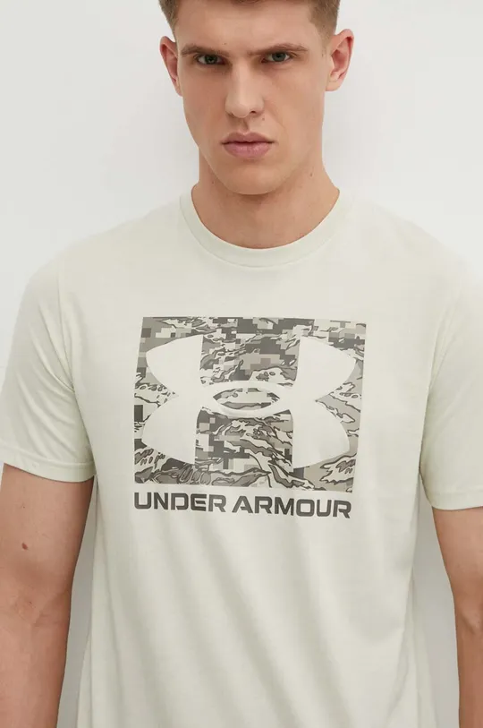 beige Under Armour t-shirt