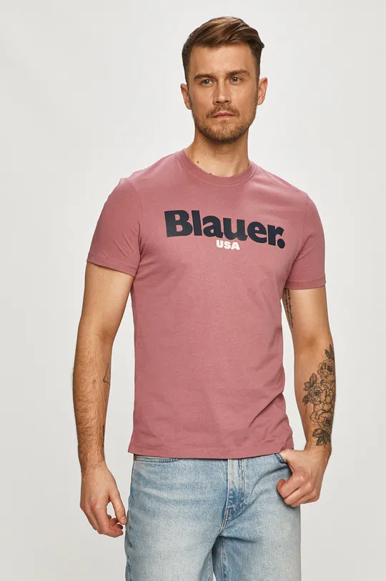 różowy Blauer - T-shirt Męski