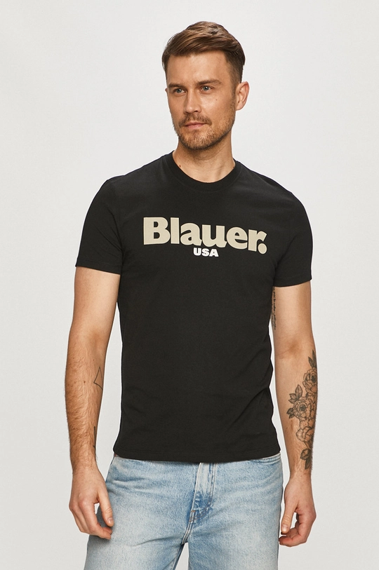 czarny Blauer - T-shirt Męski